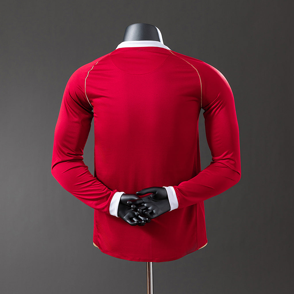 Camiseta Retro Manchester United Local Manga Larga 06/07 Versión Jugador - espalda