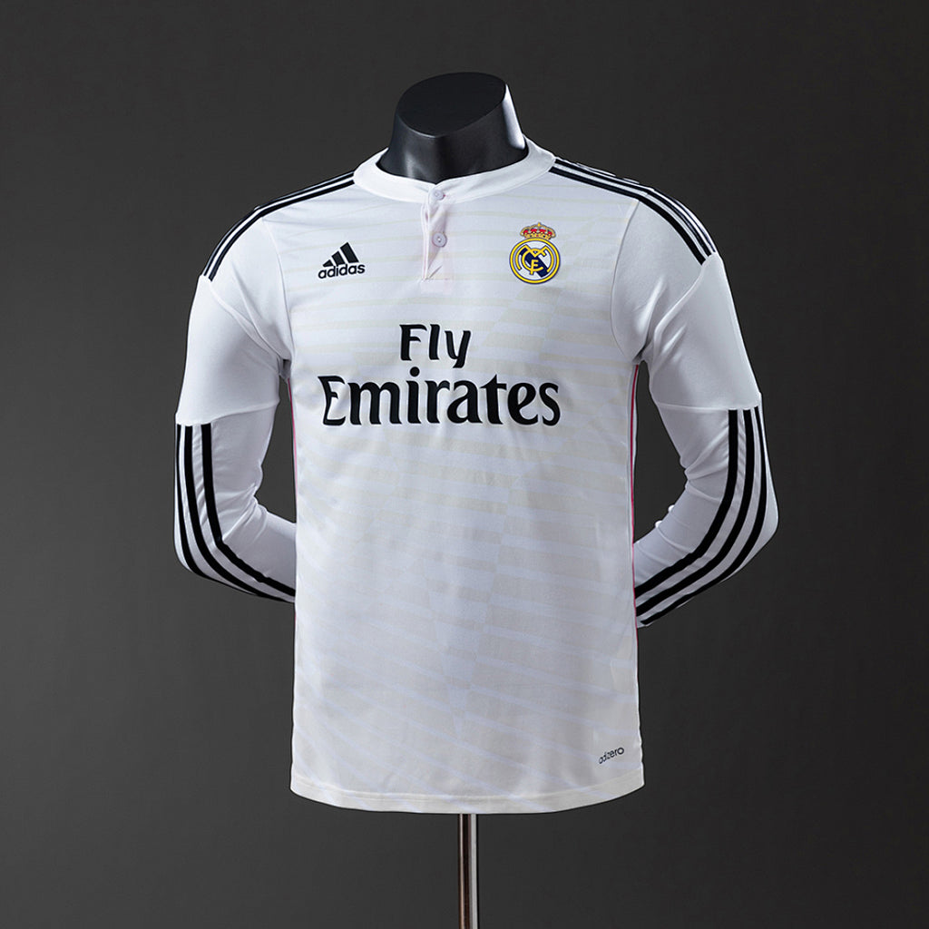 Camiseta Retro Real Madrid Local Manga Larga 14/15 Versión Jugador - frente