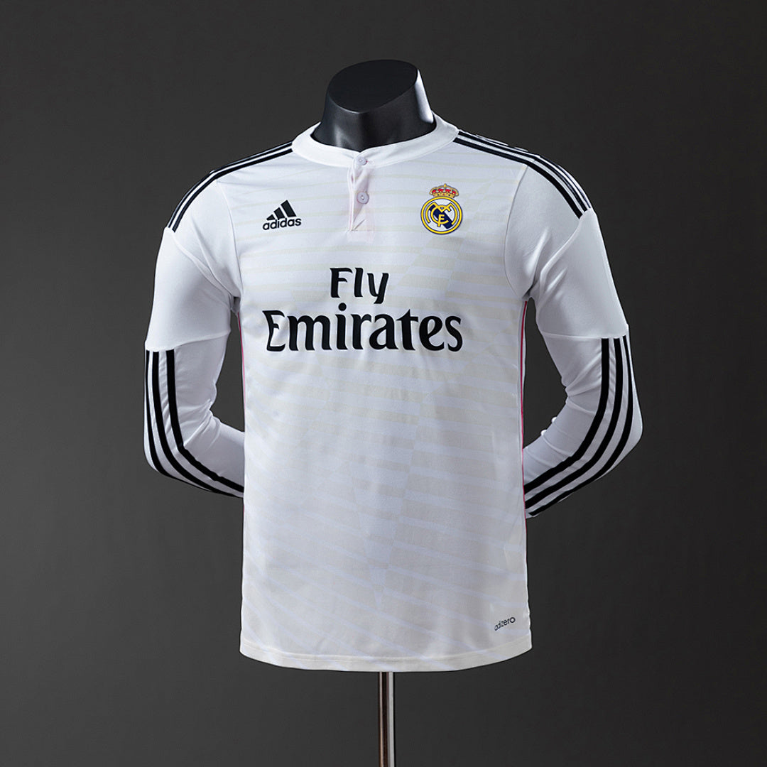 Camiseta Retro Real Madrid Local Manga Larga 14/15 Versión Jugador - frente