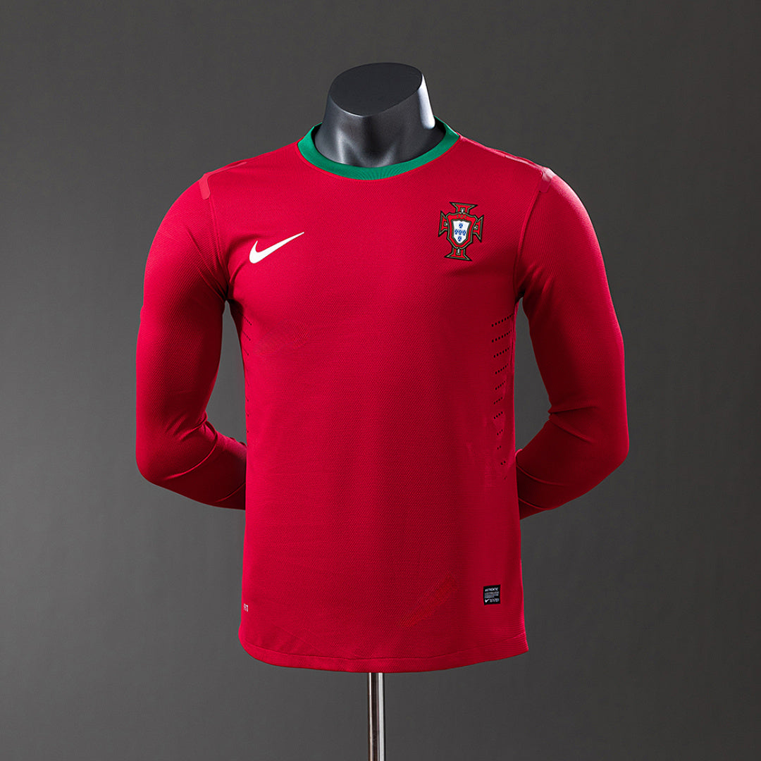 Camiseta Retro Portugal Local Manga Larga 2012 Versión Jugador - frente