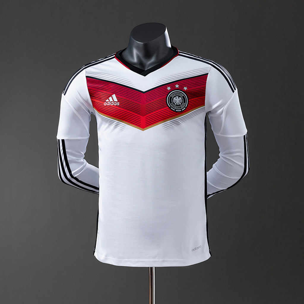 Camiseta Retro Alemania Local Manga Larga 2014 Versión Jugador - frente