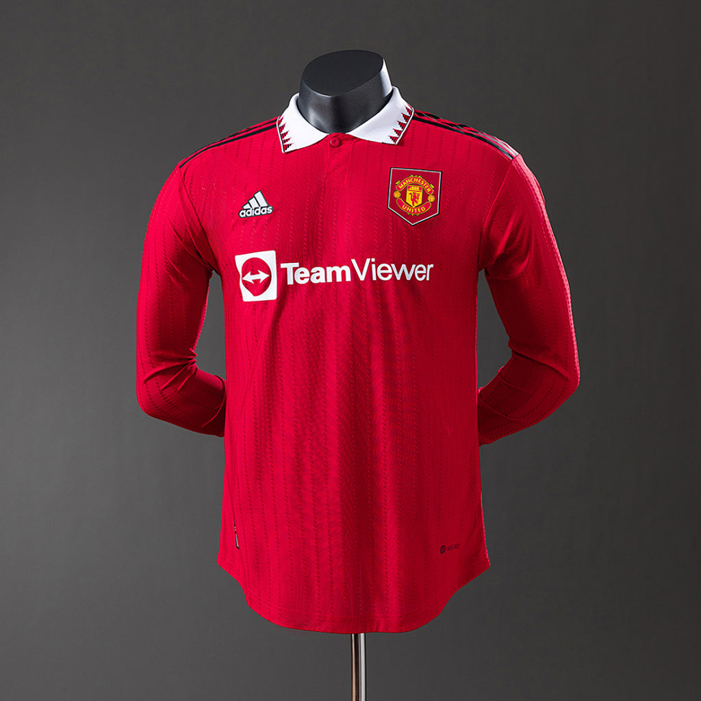 Camiseta Retro Manchester United Local Manga Larga 22/23 Versión Jugador - frente
