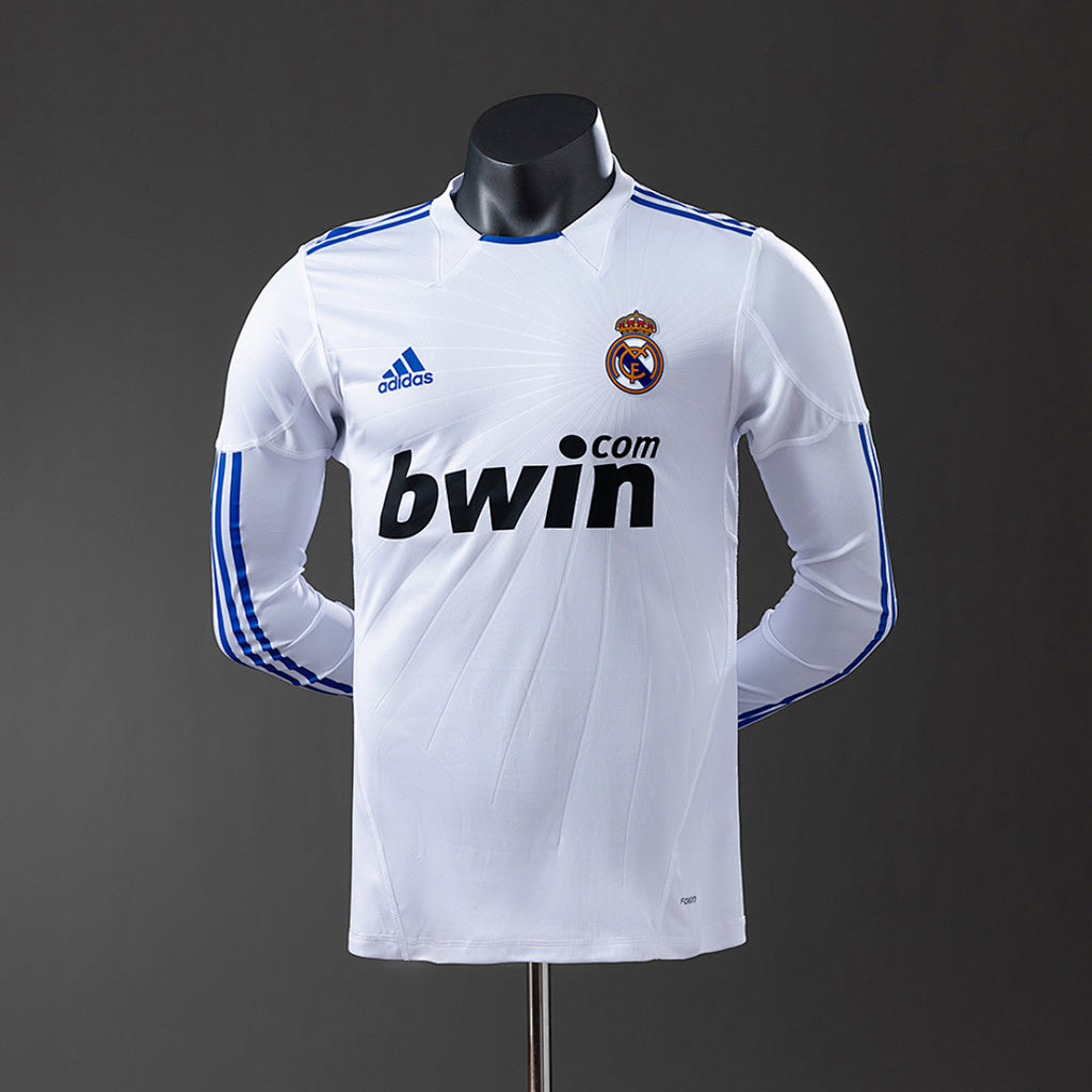 Camiseta Retro Real Madrid Local Manga Larga 10/11 Versión Jugador - frente