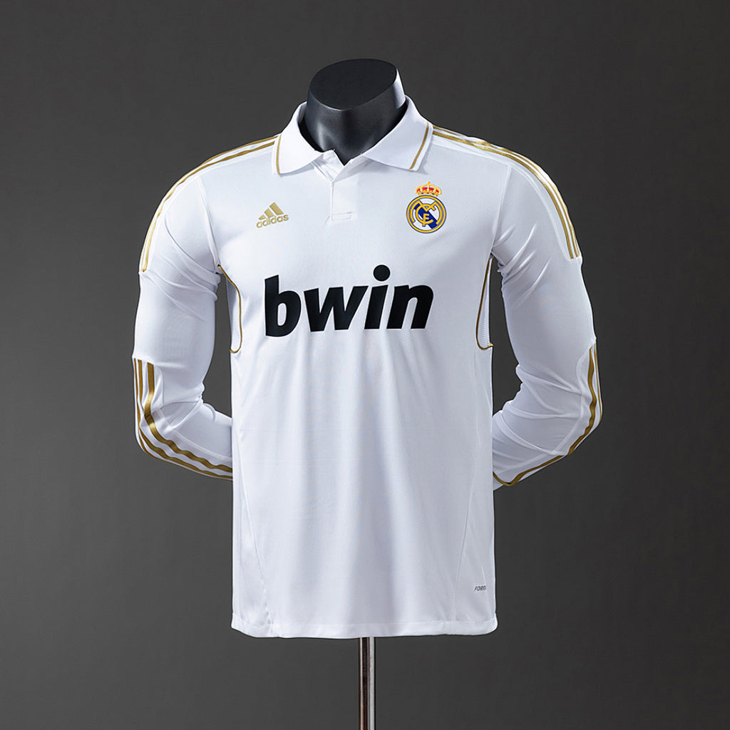Camiseta Retro Real Madrid Local Manga Larga 11/12 Versión Jugador - frente