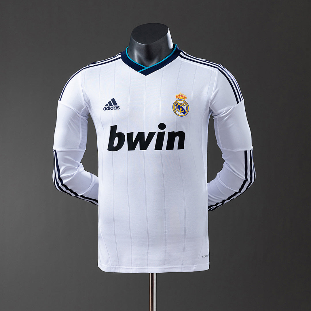 Camiseta Retro Real Madrid Local Manga Larga 12/13 Versión Jugador - frente