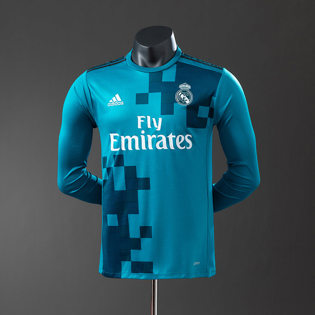 Camiseta Retro Real Madrid Tercera Manga Larga 17/18 Versión Jugador - frente