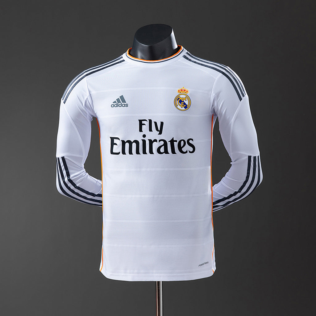 Camiseta Retro Real Madrid Local Manga Larga 13/14 Versión Jugador - frente