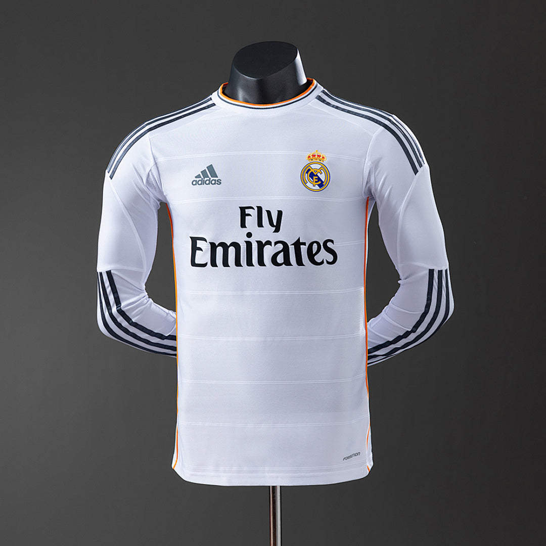 Camiseta Retro Real Madrid Local Manga Larga 13/14 Versión Jugador - frente