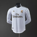 Camiseta Retro Real Madrid Local Manga Larga 19/20 Versión Jugador - frente