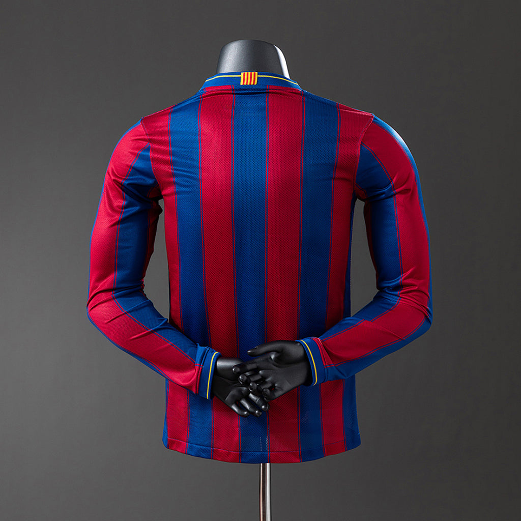 Camiseta Retro FC Barcelona Local Manga Larga 09/10 Versión Jugador - espalda