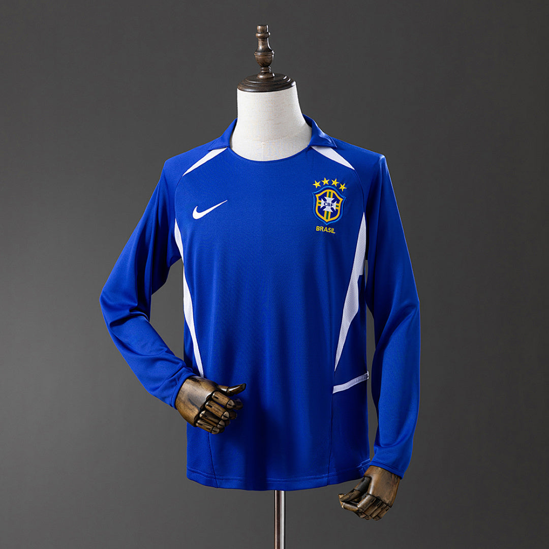 Camiseta Retro Brasil Visita Manga Larga 2002 - frente