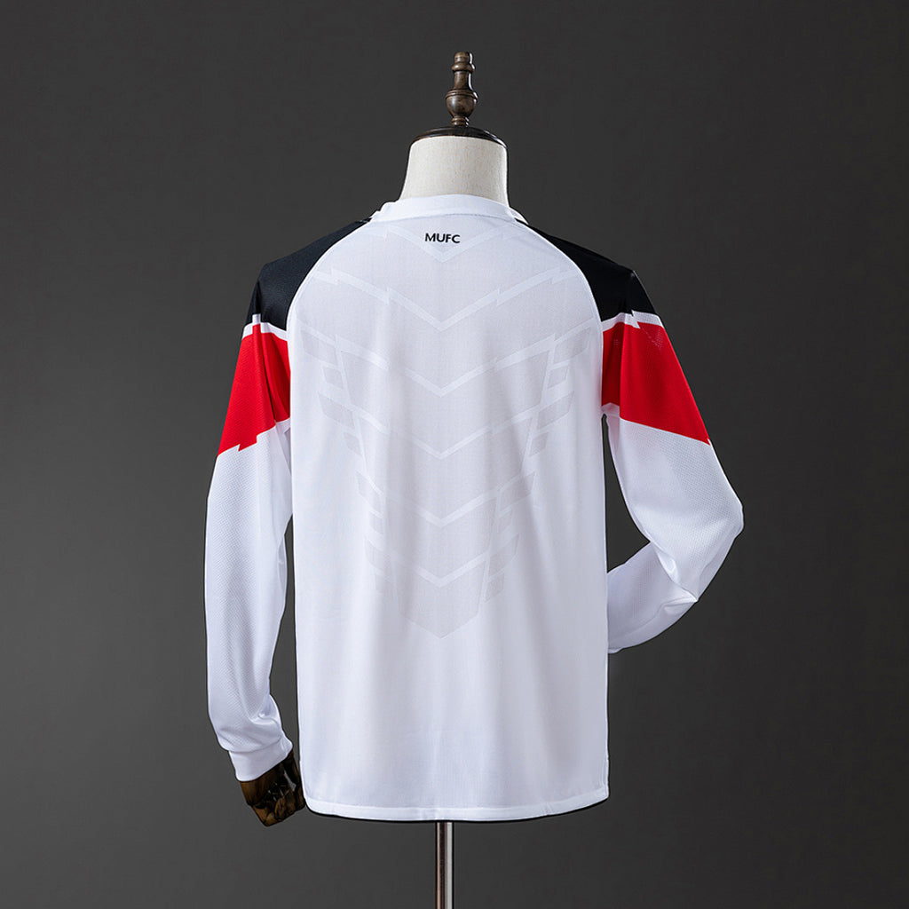 Camiseta Retro Manchester United Visita Manga Larga 10/11 - espalda
