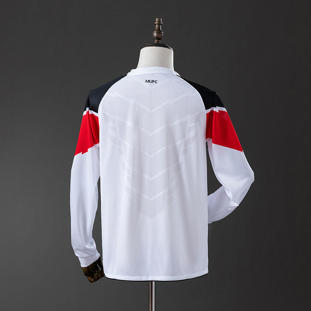 Camiseta Retro Manchester United Visita Manga Larga 10/11 - espalda
