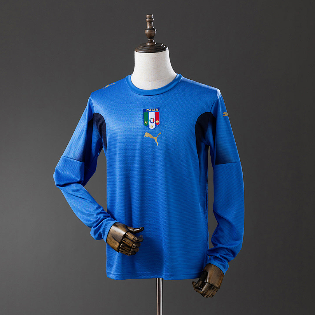 Camiseta Retro Italia Local Manga Larga 2006 - frente