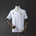 Camiseta Retro Real Madrid Local Celeste y Gris 02/03 - frente