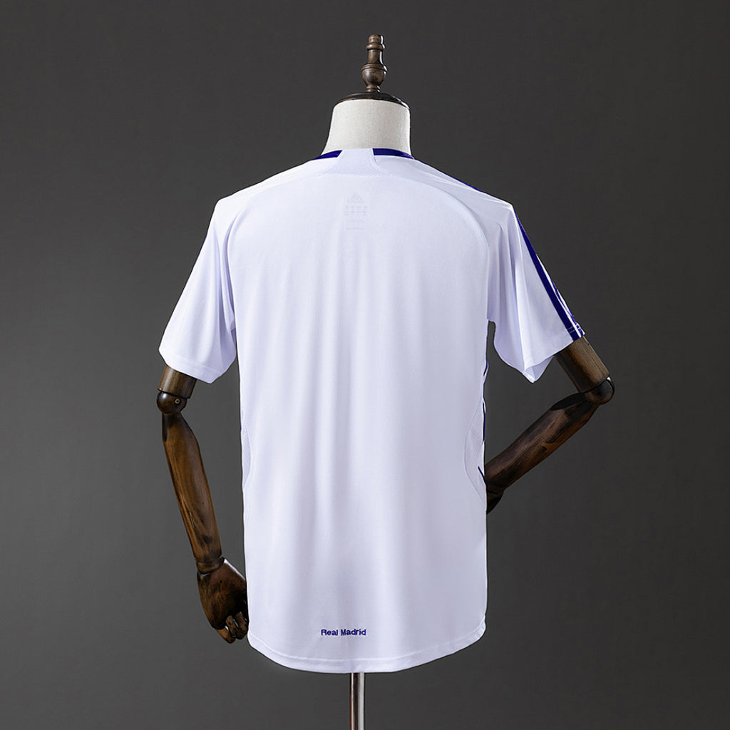 Camiseta Retro Real Madrid Local Celeste y Negra 07/08 - espalda
