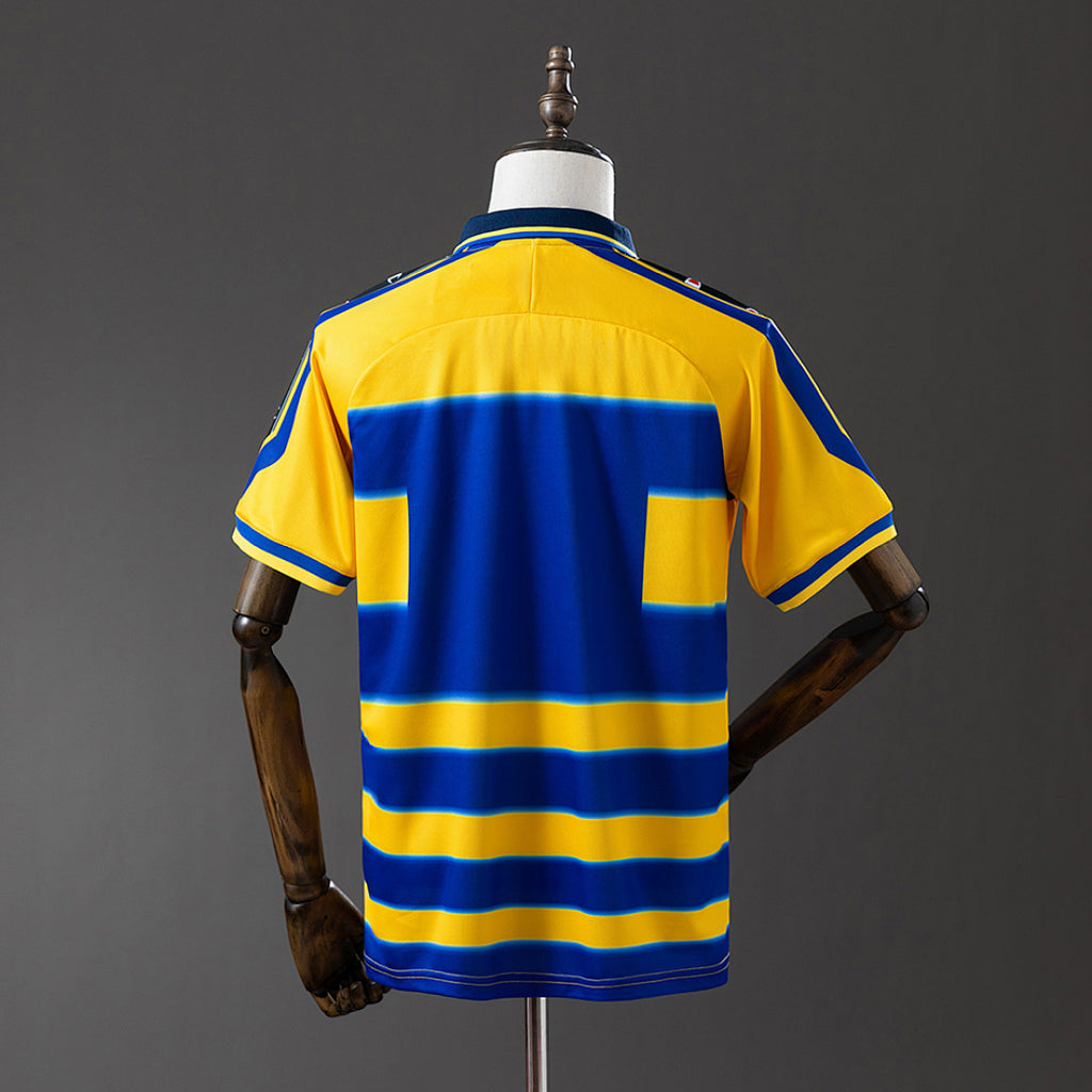 Camiseta Retro Parma Calcio Local Azul y Gris Manga Larga 99/00 - espalda