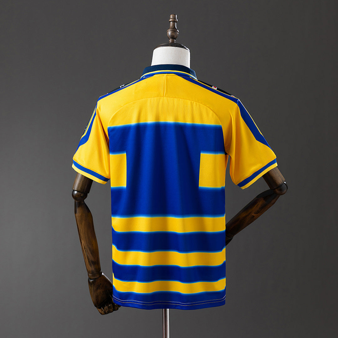 Camiseta Retro Parma Calcio Local Azul y Gris Manga Larga 99/00 - espalda