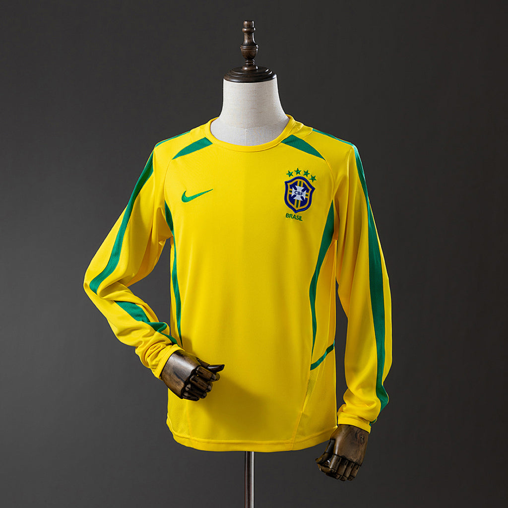 Camiseta Retro Brasil Local Manga Larga 2002 - frente