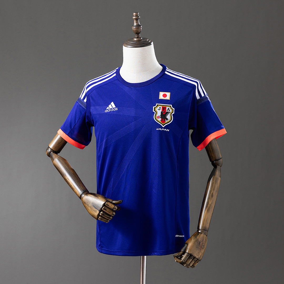 Camiseta Retro Japón Local Gris y Azul Marino 2014 - frente
