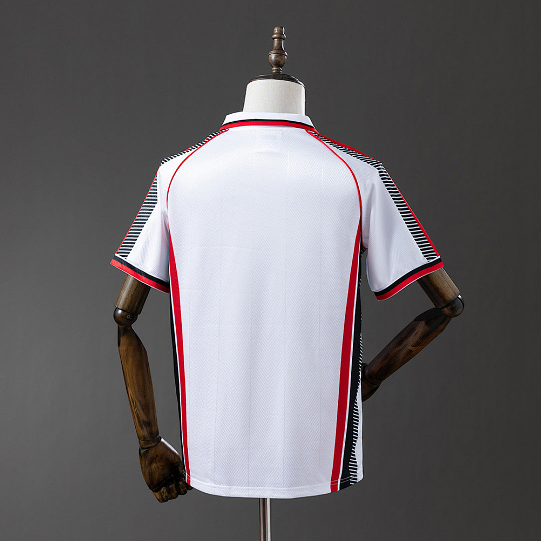 Camiseta Retro AC Milan Visita Celeste y Café 97/98 - espalda