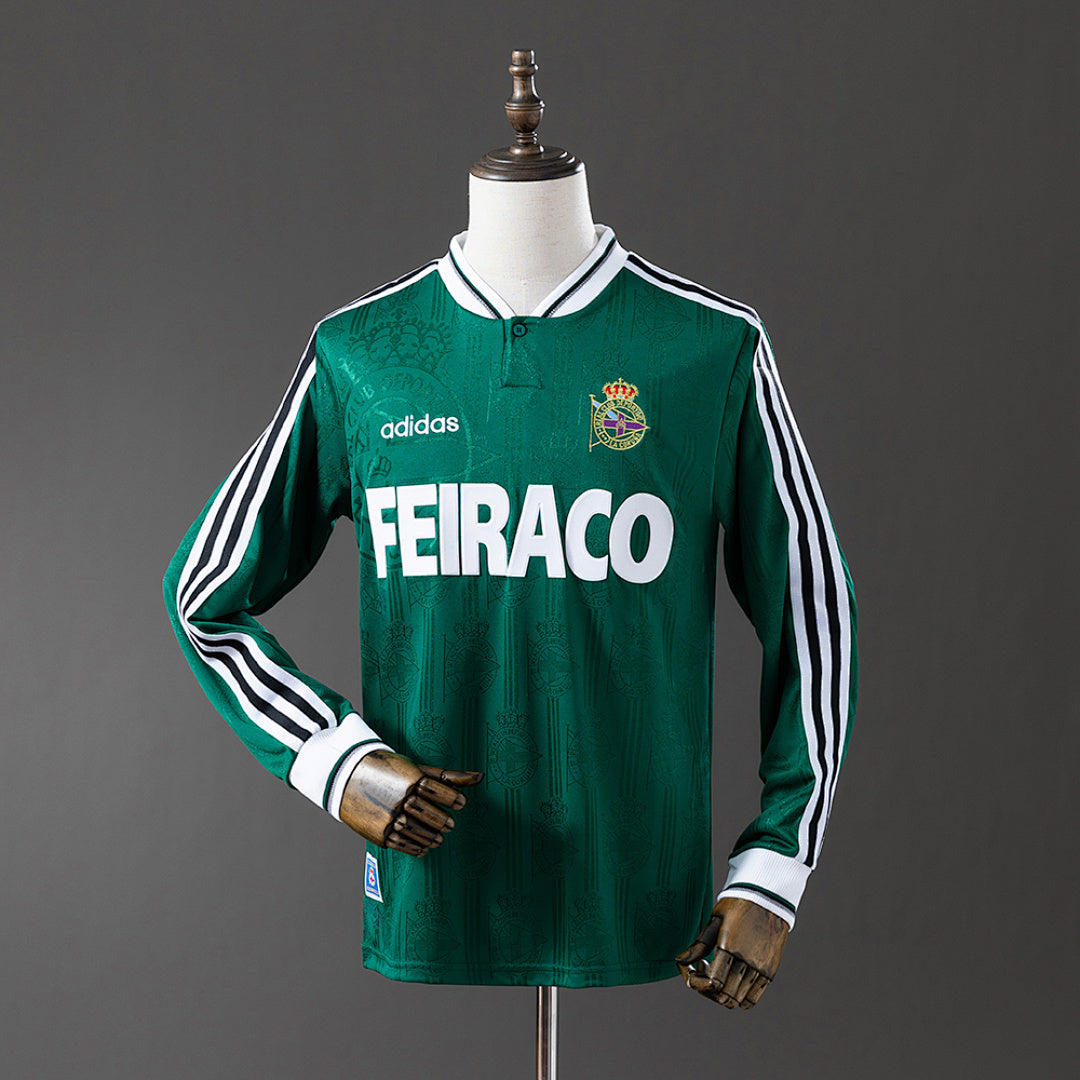 Camiseta Retro Deportivo La Coruña Visita Manga Larga 99/00 - frente