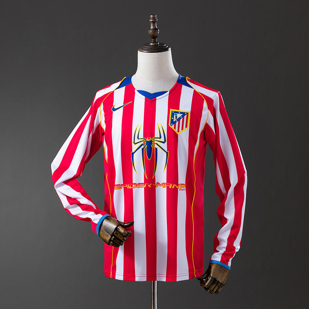 Camiseta Retro Atlético de Madrid Local Manga Larga 04/05 - frente