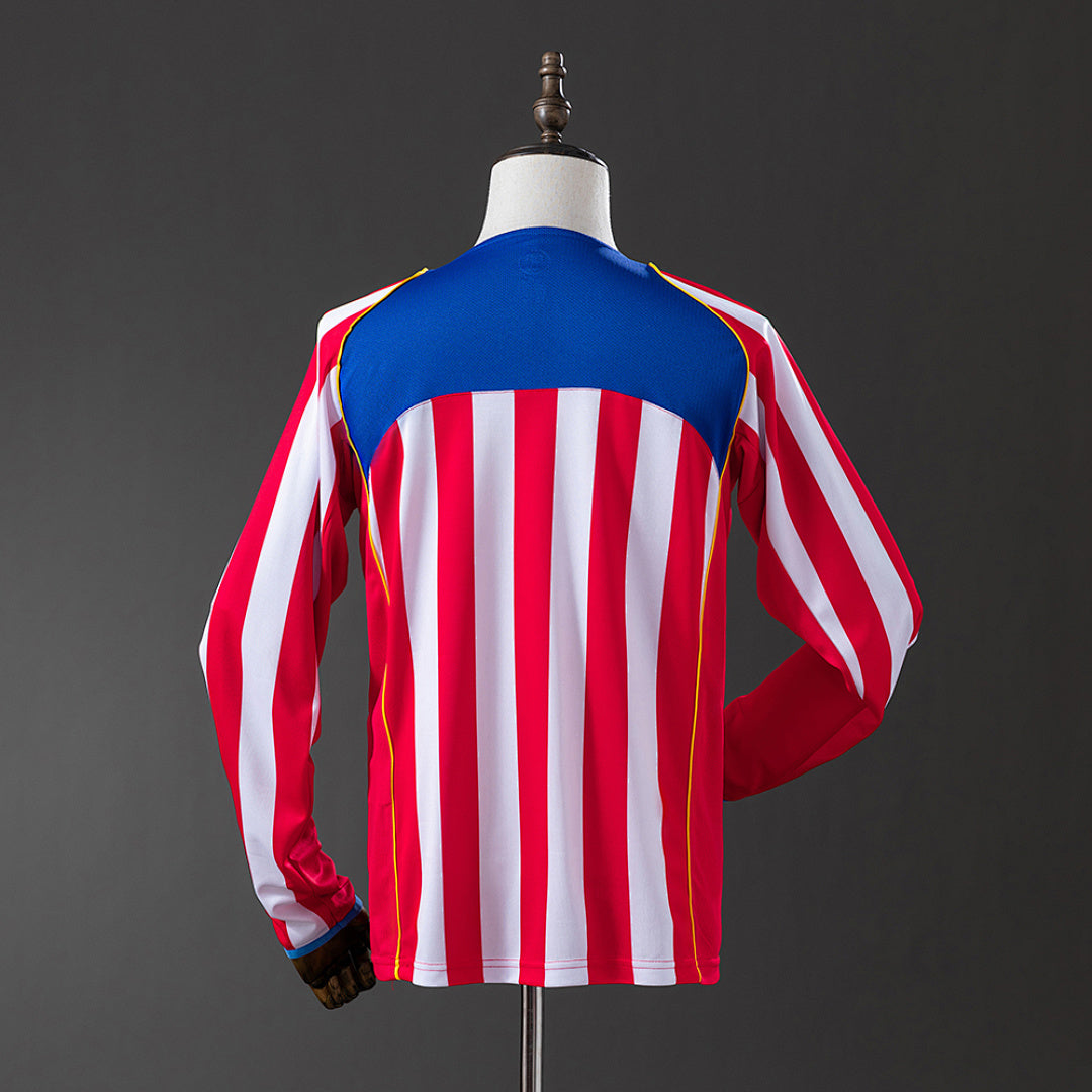 Camiseta Retro Atlético de Madrid Local Manga Larga 04/05 - espalda