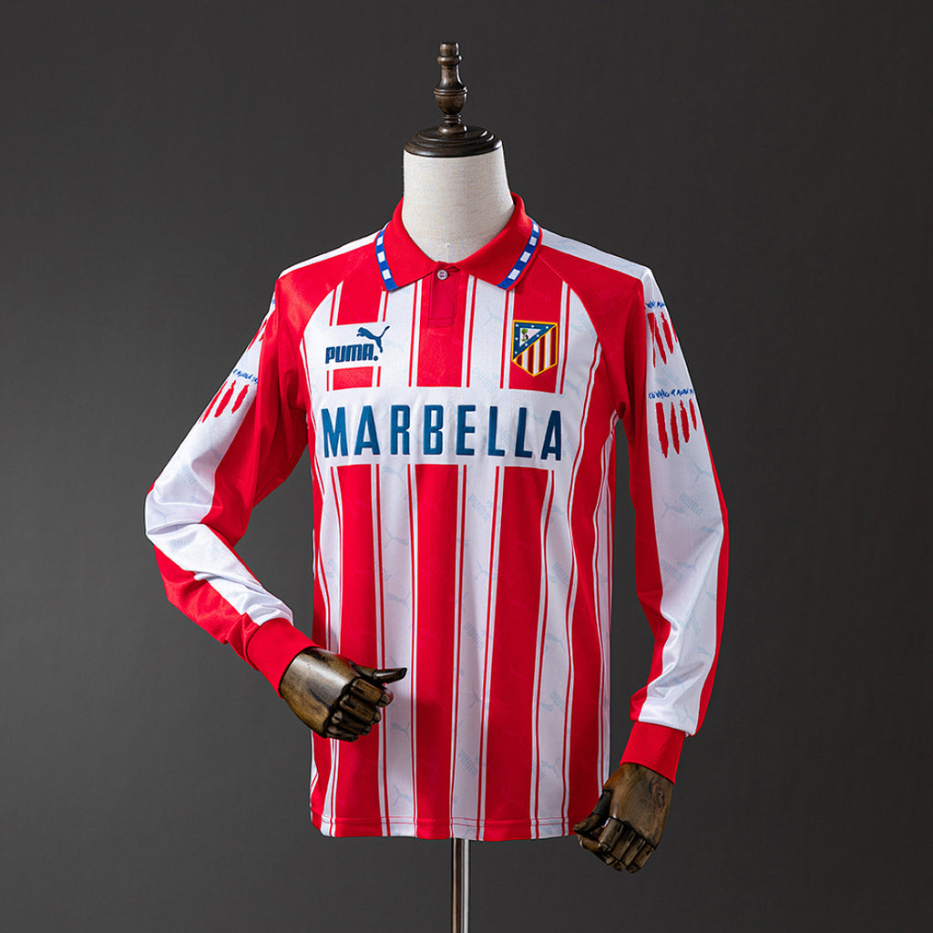 Camiseta Retro Atlético de Madrid Local Manga Larga 94/95 - frente