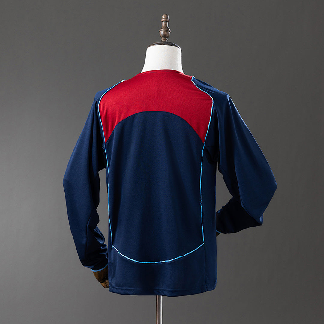 Camiseta Retro Atlético de Madrid Visita Manga Larga 04/05 - espalda