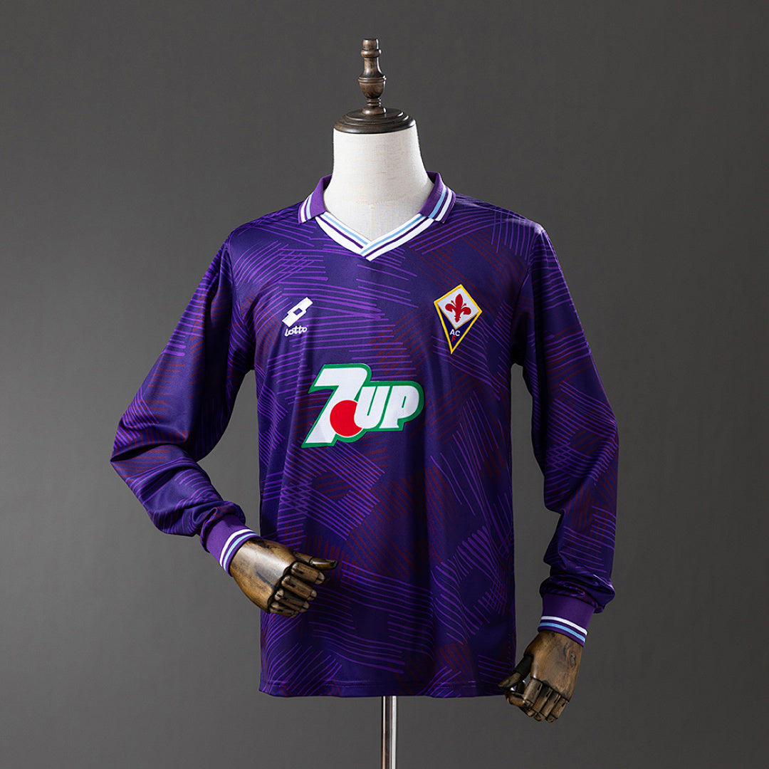 Camiseta Retro Fiorentina Local Manga Larga 92/93 - frente