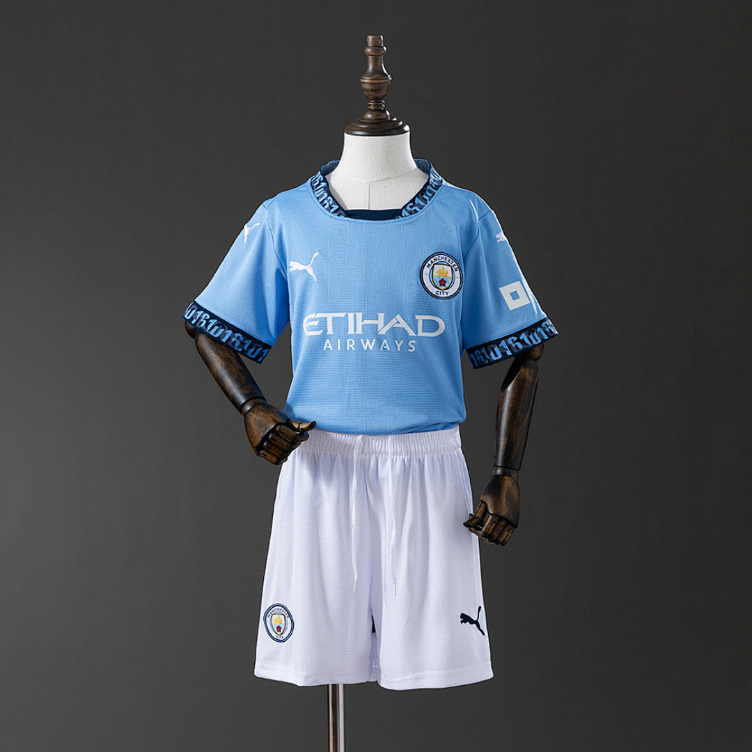 Conjunto Niños Manchester City Local 2024/25 - frente