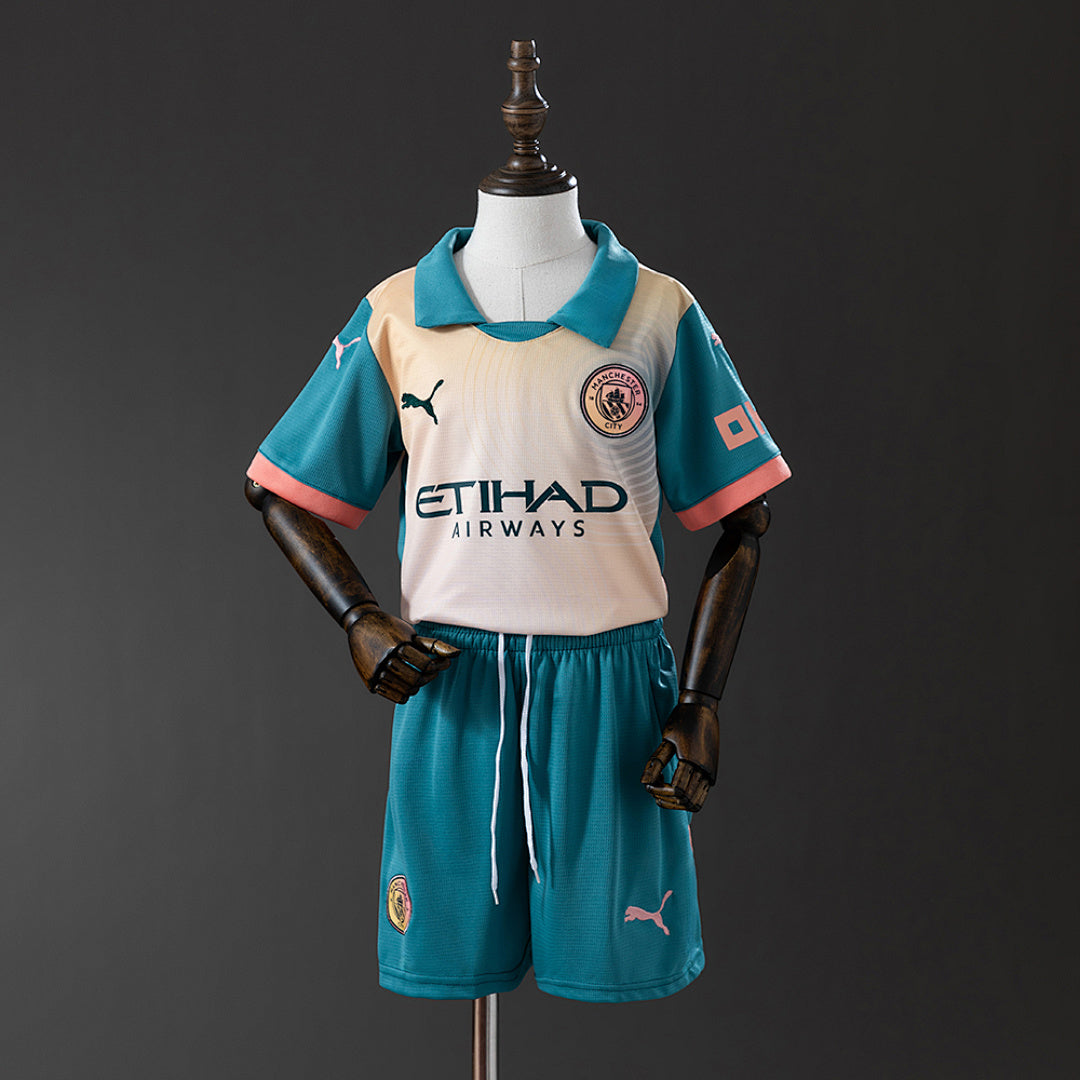 Conjunto Niños Manchester City Cuarta 2024/25 - frente