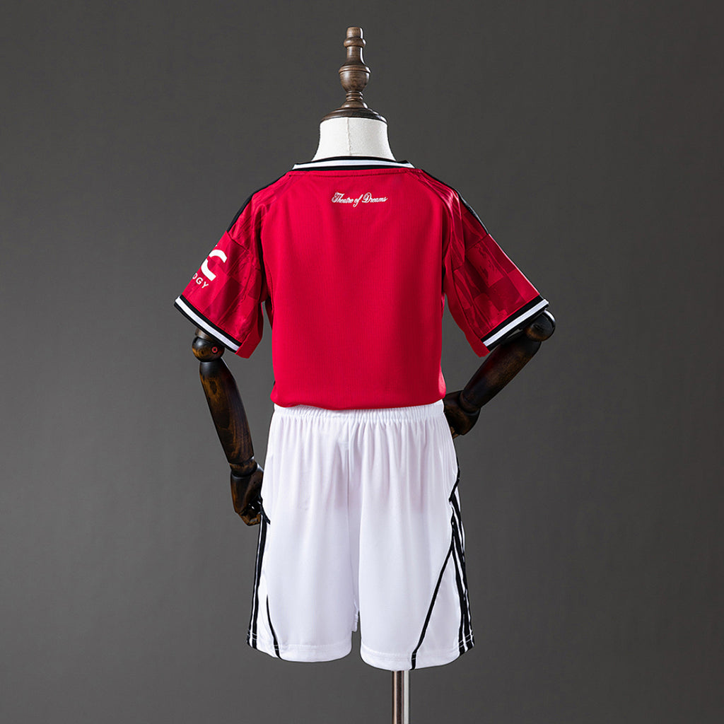 Conjunto Niños Manchester United Local Roja 2025/26 - espalda