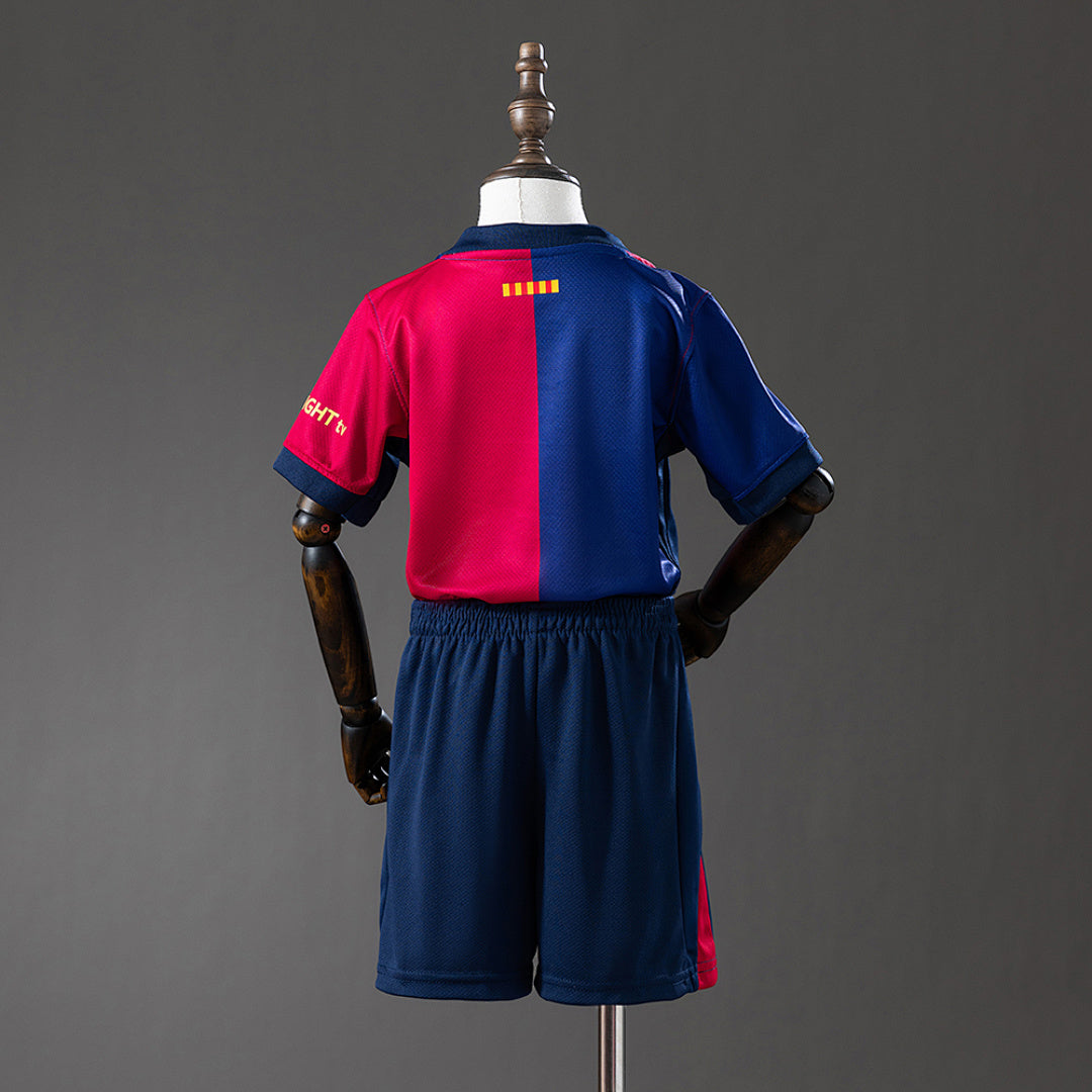 Conjunto Niños FC Barcelona Local Roja y Gris 2024/25 - espalda