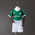 Conjunto Niños Palmeiras Local Gris y Verde Oscuro 2025/26 - frente