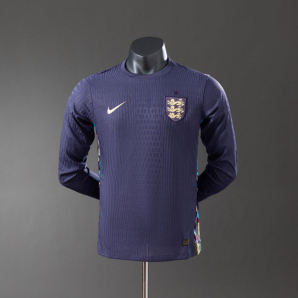 Camiseta Inglaterra Visita Manga Larga 2024 Versión Jugador - frente