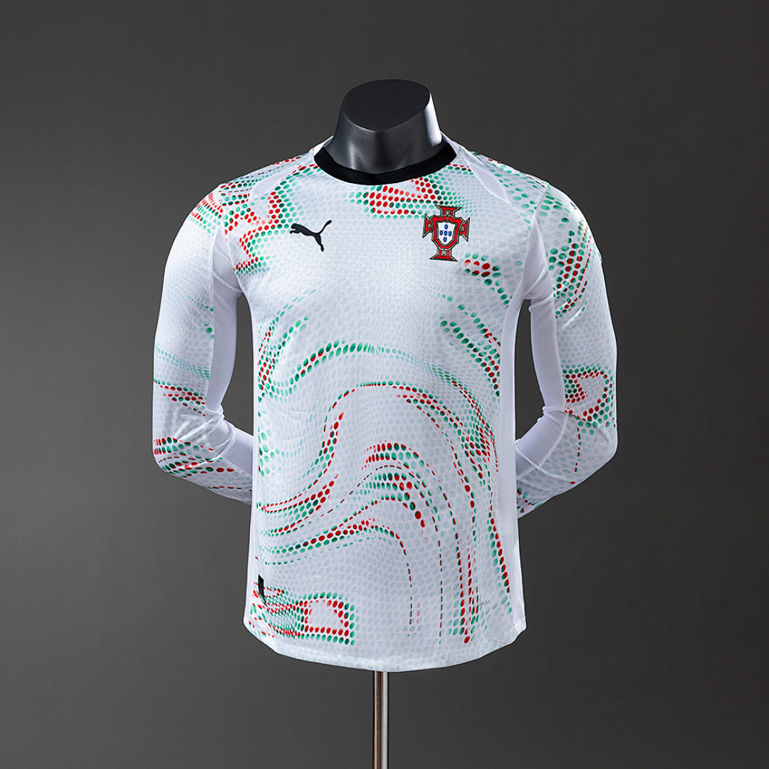 Camiseta Portugal Visita Manga Larga 2025 Versión Jugador - frente