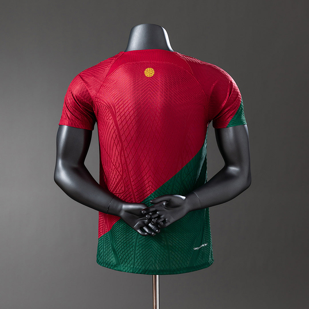 Camiseta Retro Portugal Local Mundial 2022 Versión Jugador - espalda