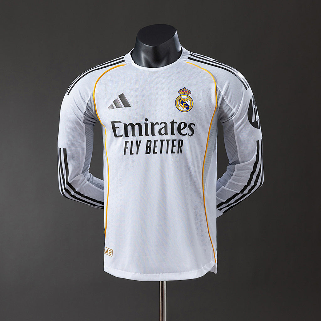 Camiseta Real Madrid Local Manga Larga 2025/26 Versión Jugador - frente
