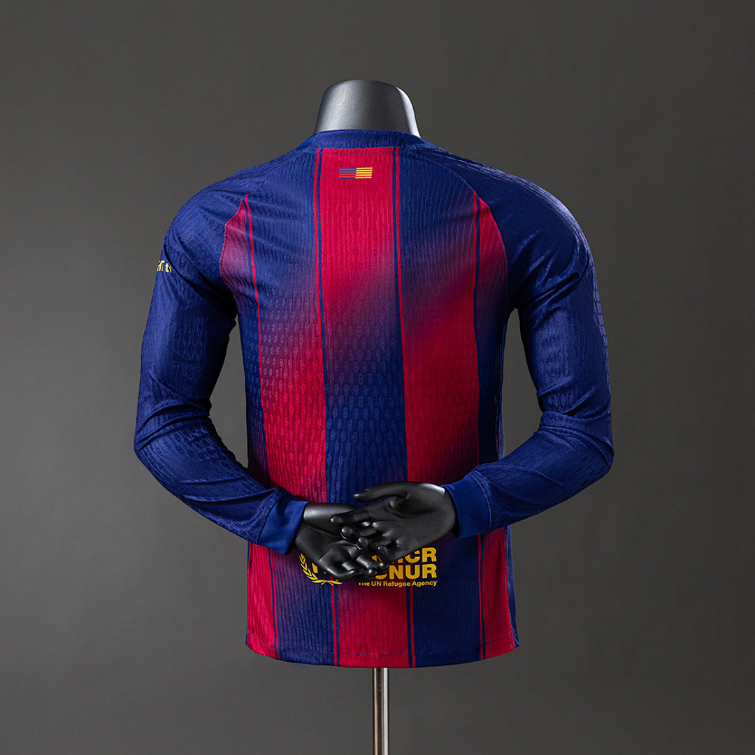 Camiseta FC Barcelona Local Manga Larga 2025/26 Versión Jugador - espalda