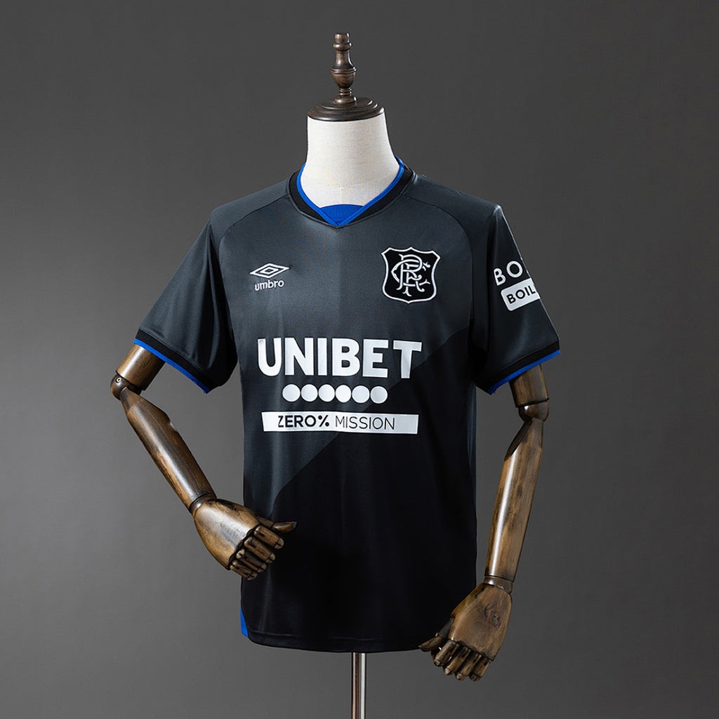 Camiseta Rangers Tercera Negra y Gris 2025/26 - frente