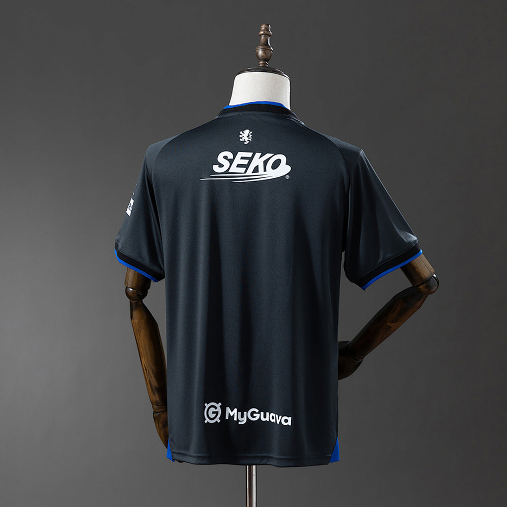 Camiseta Rangers Tercera Negra y Gris 2025/26 - espalda