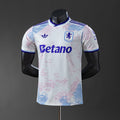 Camiseta Aston Villa Visita Celeste y Gris Claro 2025/26 Versión Jugador - frente