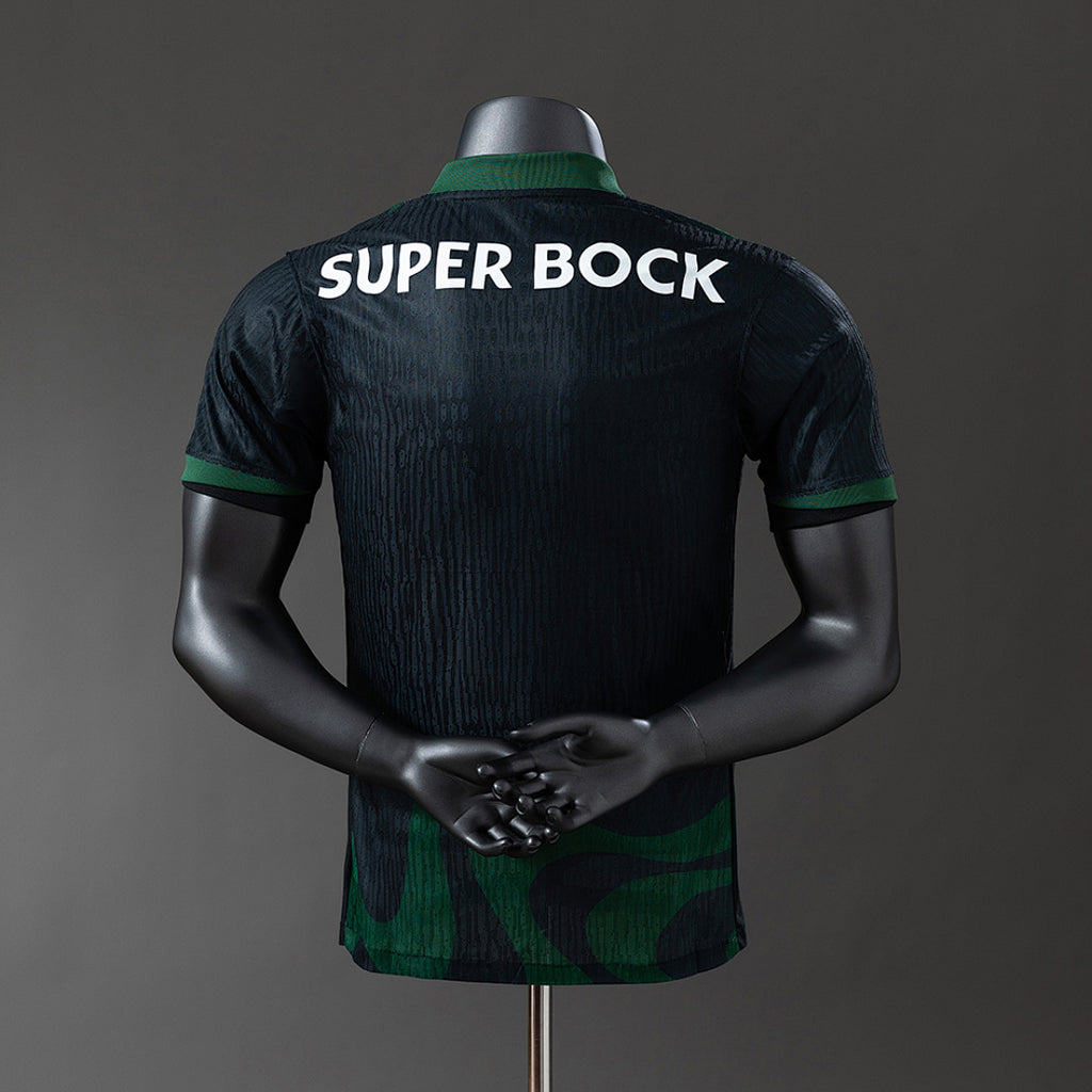 Camiseta Sporting CP Negra 2025/26 Versión Jugador - espalda