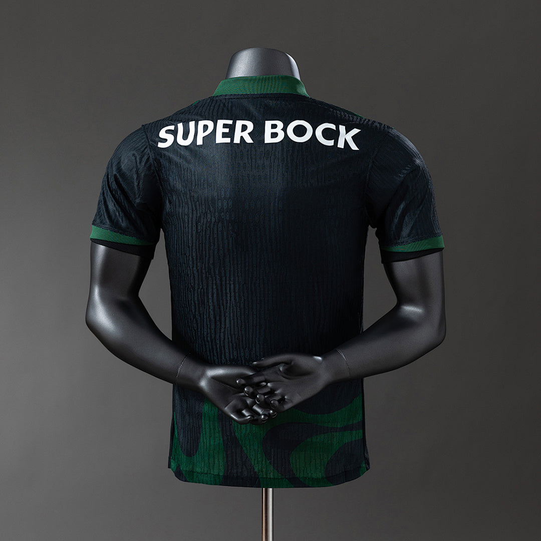 Camiseta Sporting CP Negra 2025/26 Versión Jugador - espalda