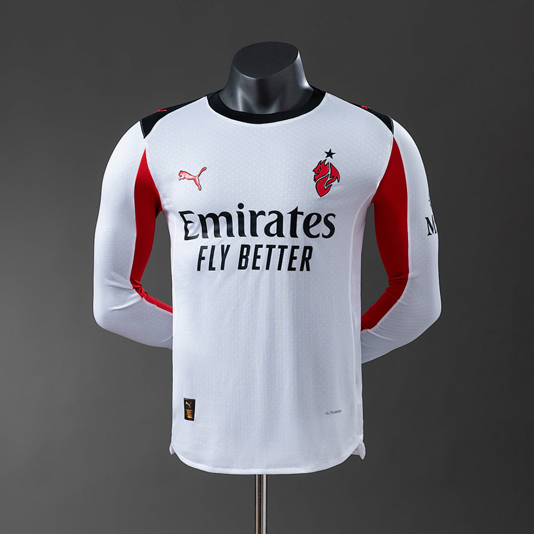 Camiseta AC Milan Visita Manga Larga 2025/26 Versión Jugador - frente