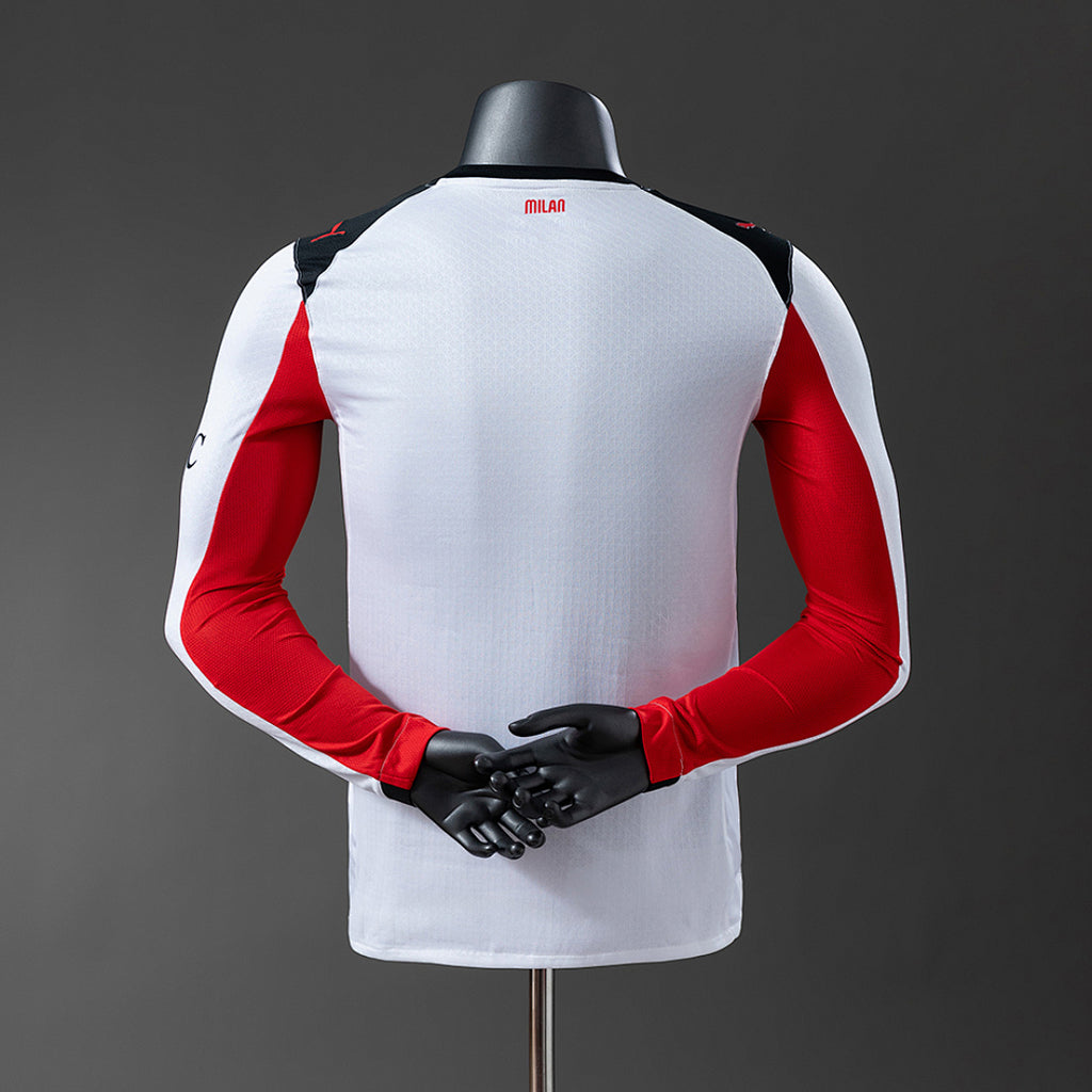Camiseta AC Milan Visita Manga Larga 2025/26 Versión Jugador - espalda