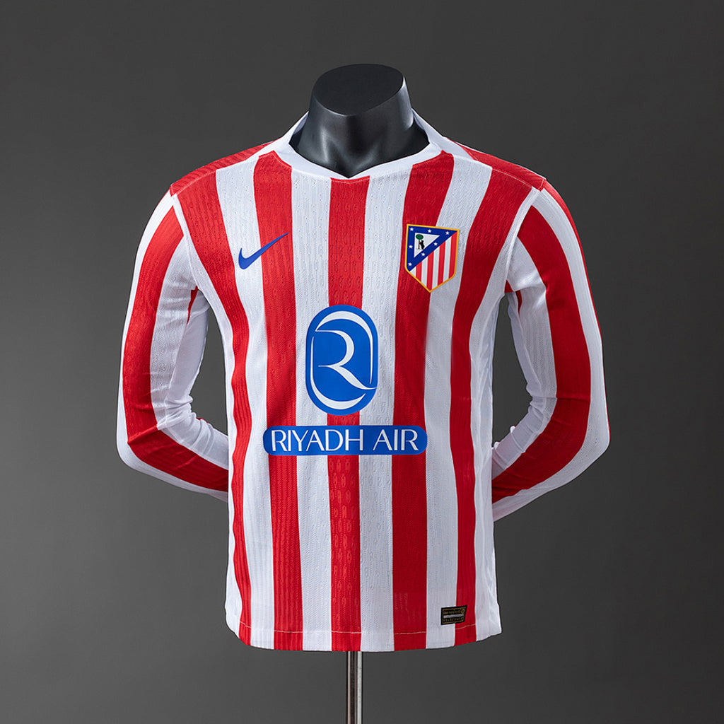 Camiseta Atlético de Madrid Local Manga Larga 2025/26 Versión Jugador - frente