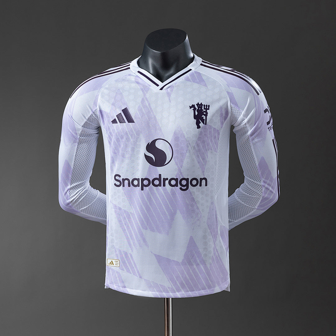 Camiseta Manchester United Visita Manga Larga 2025/26 Versión Jugador - frente